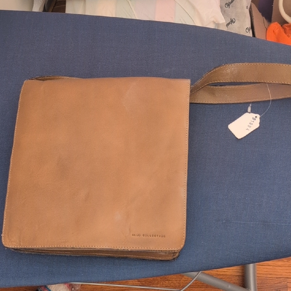 Aldo Brown Leather Messenger Bag